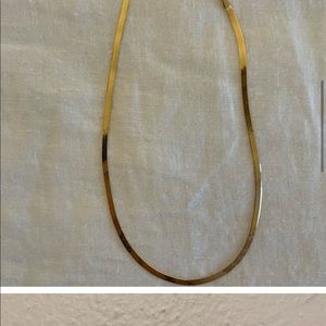 Mejuri 14k herringbone necklace